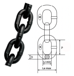 Cadena de acero G 8O